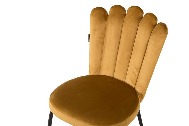 Limhamn Stol Velour - Gul - Møbler - Stole & lænestole - Spisebordsstole & køkkenstole