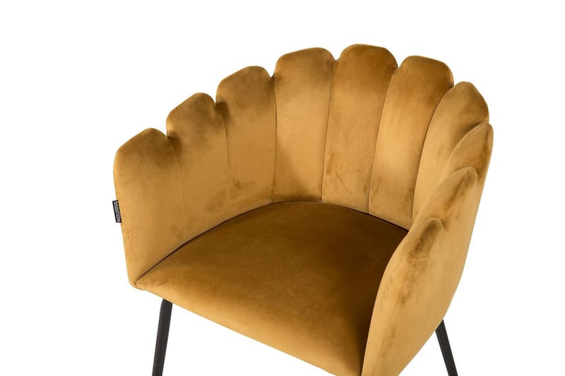 Limhamn Stol Velour - Gul - Møbler - Stole & lænestole - Spisebordsstole & køkkenstole