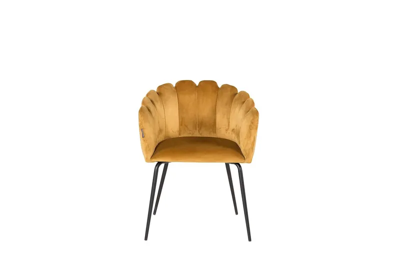 Limhamn Stol Velour - Gul - Møbler - Stole & lænestole - Spisebordsstole & køkkenstole