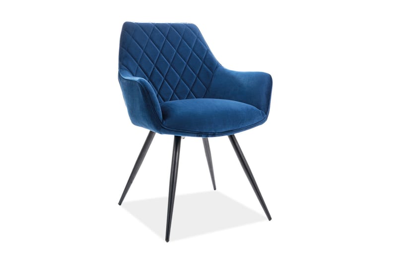Linsea Armstol 2 stk - Velour/Blå - Spisebordsstole & køkkenstole - Armstole