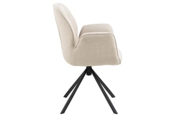 Lipie Spisebordsstol i Bouclé med Metalben - Lysebeige - Møbler - Stole & lænestole - Spisebordsstole & køkkenstole