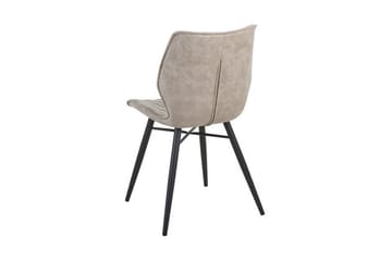 Lisle Spisebordsstol i Kunstlæder med Eukalyptus-look - Beige - Møbler - Stole & lænestole - Spisebordsstole & køkkenstole