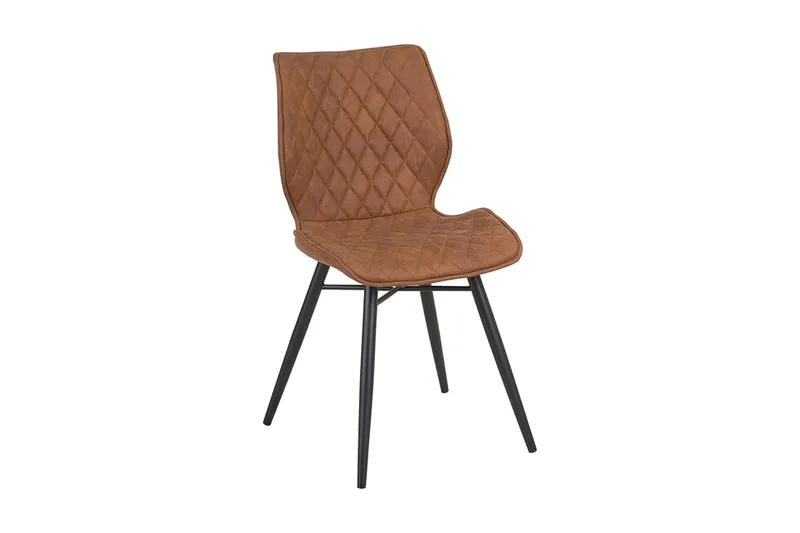 Lisle Spisebordsstol i Kunstlæder med Eukalyptus-look, Cognac
