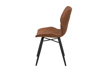 Lisle Spisebordsstol i Kunstlæder med Eukalyptus-look - Cognac - Møbler - Stole & lænestole - Spisebordsstole & køkkenstole
