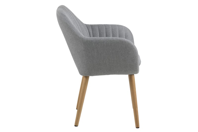 Lividus Armstol Quiltet - Eg/Lysegrå - Spisebordsstole & køkkenstole - Armstole