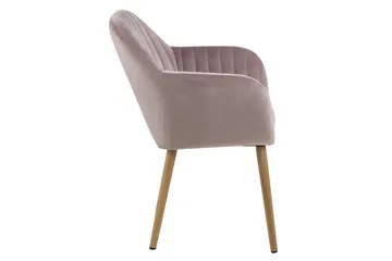 Lividus Armstol Velour - Eg/Rosé - Møbler - Stole & lænestole - Spisebordsstole & køkkenstole