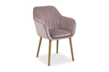 Lividus Armstol Velour - Eg/Rosé - Møbler - Stole & lænestole - Spisebordsstole & køkkenstole