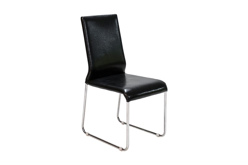 Malus Spisebordsstol Kunstlæder - Sort/Krom - Møbler - Stole & lænestole - Spisebordsstole & køkkenstole