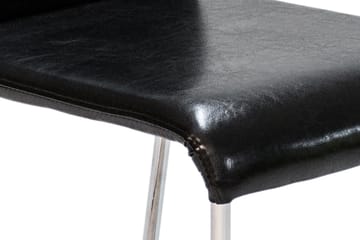 Malus Spisebordsstol Kunstlæder - Sort/Krom - Møbler - Stole & lænestole - Spisebordsstole & køkkenstole