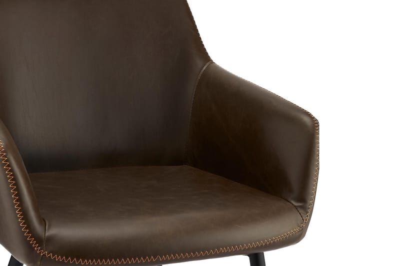 Maria Køkkenstol Kunstlæder - Mørkebrun - Spisebordsstole & køkkenstole - Armstole