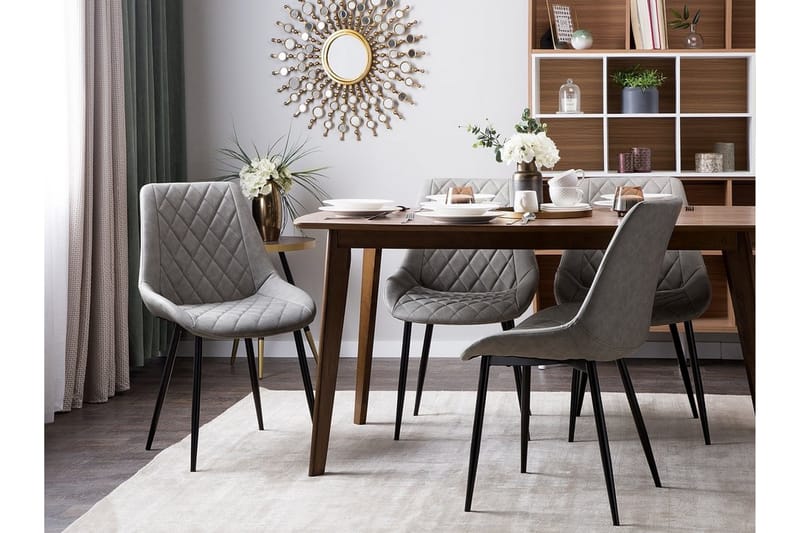 Maribel stolsæt til 2 stk - Grå - Spisebordsstole & køkkenstole