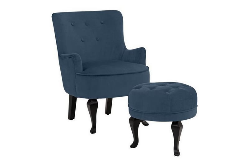 Merit spisebordsstol velour, Blå