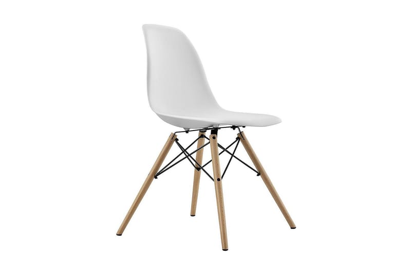 Mid Century Spisebordsstol Hvid 2 stk - Dorel Home - Spisebordsstole & køkkenstole