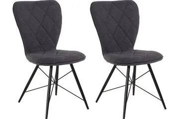 Mimia spisebordsstol 2 stk. - Antracit - Møbler - Stole & lænestole - Spisebordsstole & køkkenstole