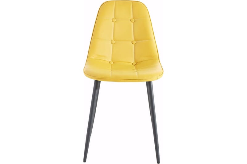 Mireio Køkkenstol Kunstlæder - Gul/Metal - Møbler - Stole & lænestole - Spisebordsstole & køkkenstole