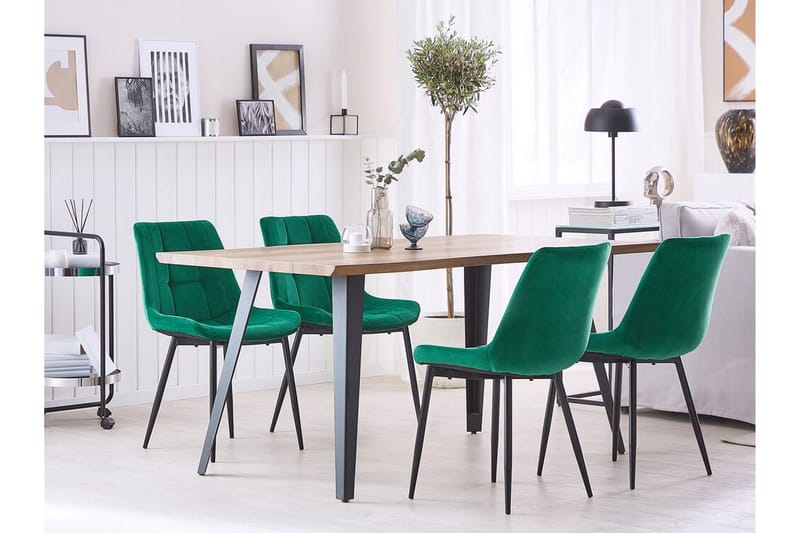 Mustadfors Velourstol 2-pak - Grøn - Spisebordsstole & køkkenstole