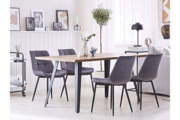 Mustadfors Velourstol 2-pak - Grå - Møbler - Stole & lænestole - Spisebordsstole & køkkenstole