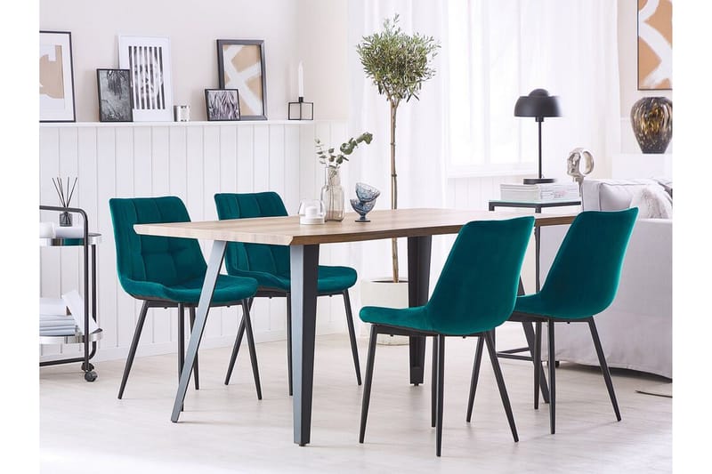 Mustadfors Velourstol 2-pak - Blå - Møbler - Stole & lænestole - Spisebordsstole & køkkenstole