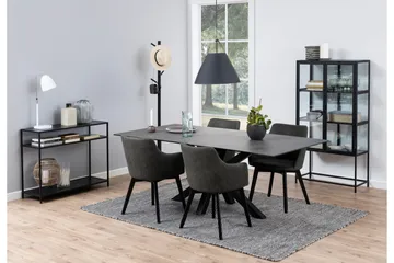 Naquasha Armstol - Grå/Sort - Møbler - Stole & lænestole - Spisebordsstole & køkkenstole