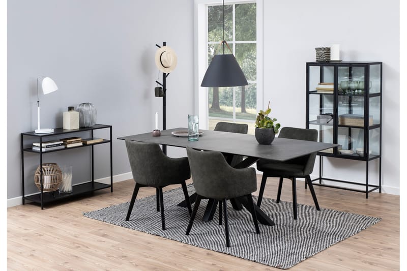 Naquasha Armstol - Grå/Sort - Møbler - Stole & lænestole - Spisebordsstole & køkkenstole