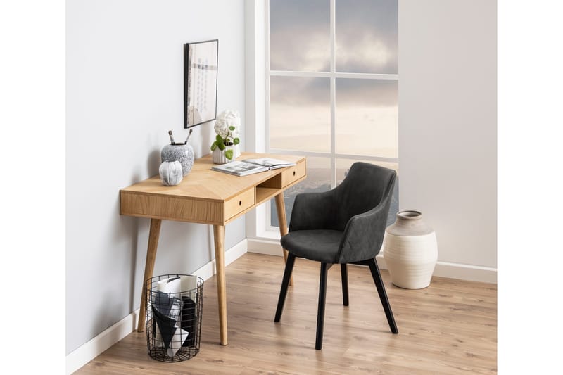 Naquasha Armstol - Grå/Sort - Møbler - Stole & lænestole - Spisebordsstole & køkkenstole