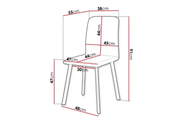 Narberth Spisebordsstol i Stof med Metalben - Sandbeige - Møbler - Stole & lænestole - Spisebordsstole & køkkenstole