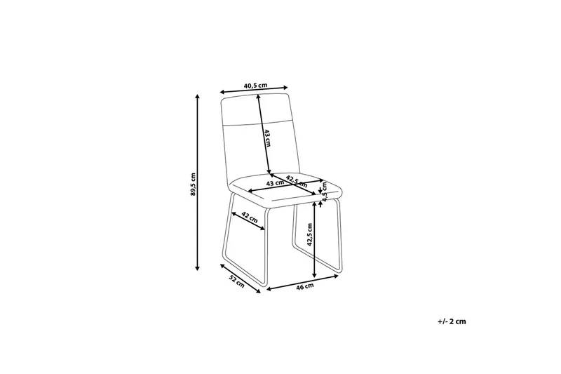 Nevada stolsæt ca. 2 stk - Grå - Møbler - Stole & lænestole - Spisebordsstole & køkkenstole