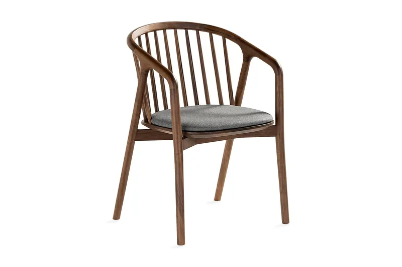 Noira Spisebordsstol med Armlæn, Brun