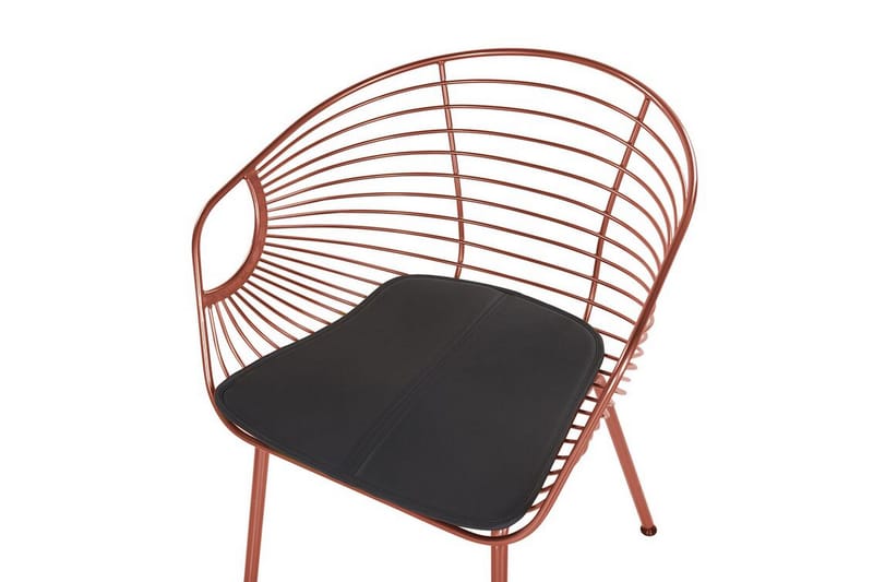 Nyac Stol 2 stk - Kobber/Kunstlæder - Spisebordsstole & køkkenstole