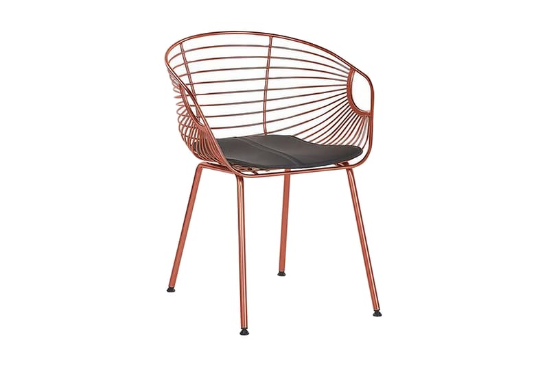 Nyac Stol 2 stk - Kobber/Kunstlæder - Spisebordsstole & køkkenstole