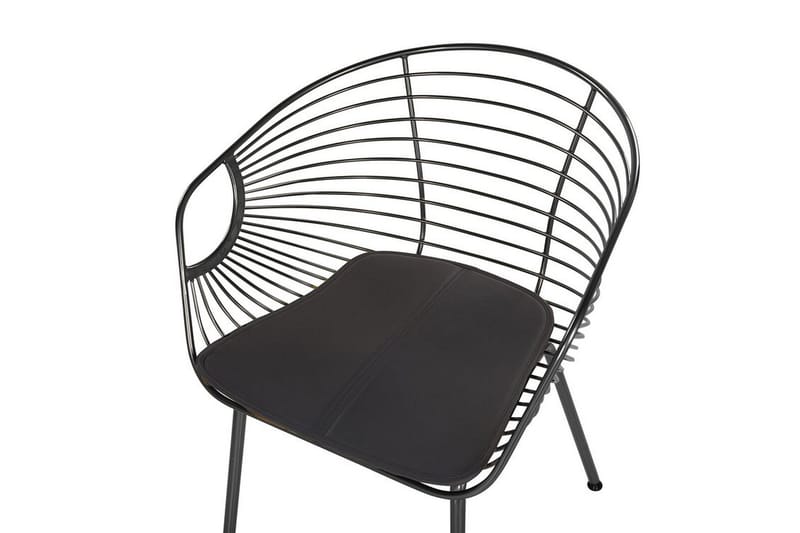 Nyac Stol 2 stk - Sort/Kunstlæder - Spisebordsstole & køkkenstole