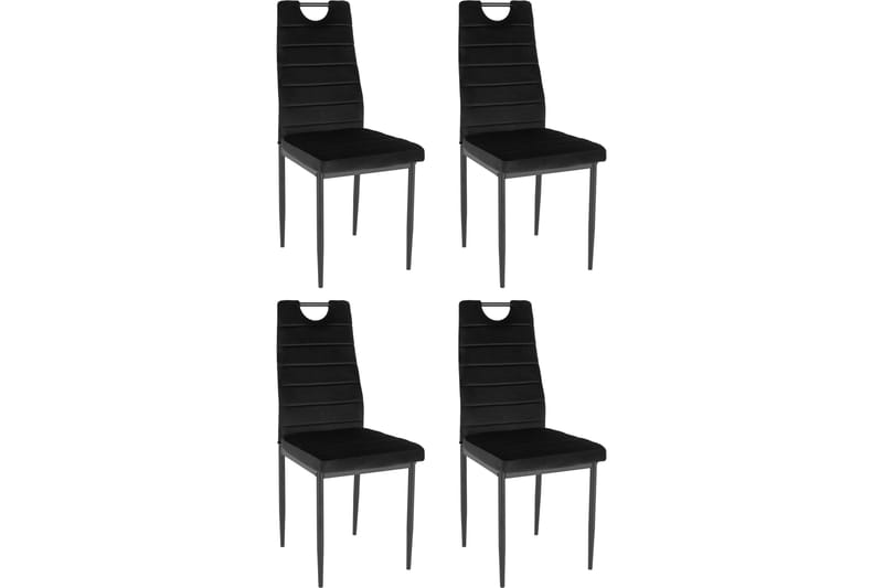 Olanta Spisebordsstol - Velvet/Sort - Møbler - Stole & lænestole - Spisebordsstole & køkkenstole