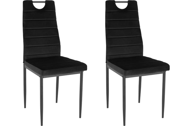 Olanta Spisebordsstol - Velvet/Sort - Møbler - Stole & lænestole - Spisebordsstole & køkkenstole