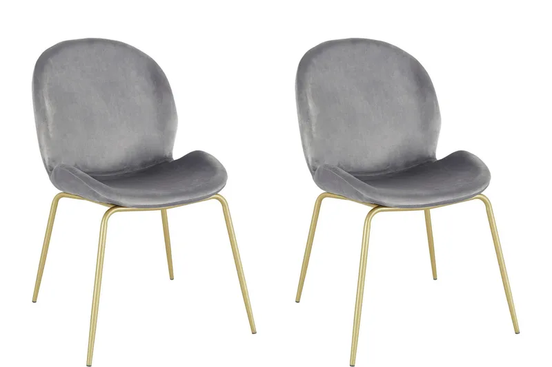 Ottine Spisebordsstol, Grå/Messing