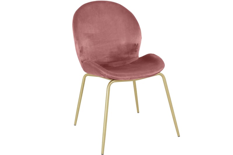 Ottine Spisebordsstol - Lyserød/Messing - Spisebordsstole & køkkenstole