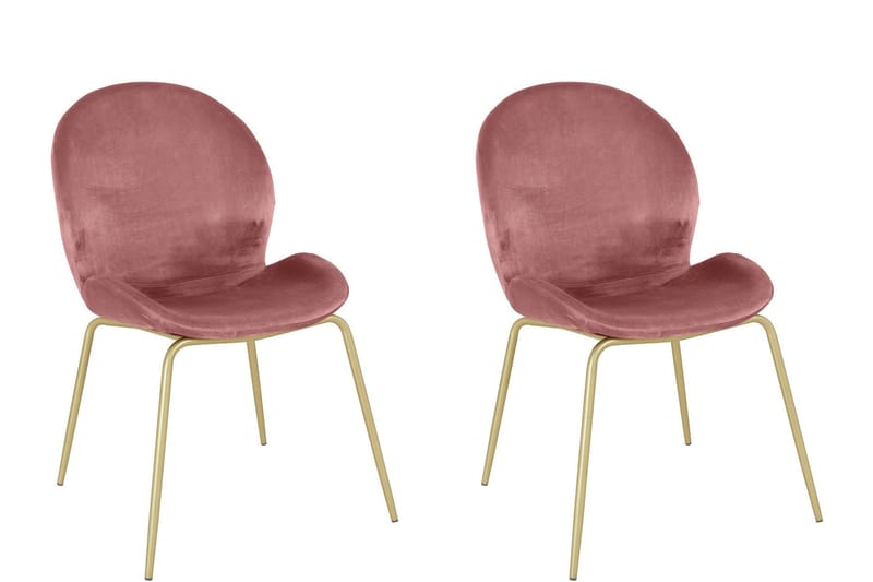 Ottine Spisebordsstol, Lyserød/Messing