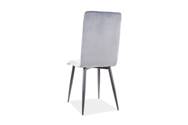 Ottona Spisebordsstol - Velour/Grå/Sort - Spisebordsstole & køkkenstole