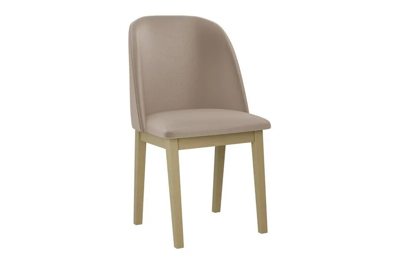 Patrickswell Betrukket Spisestol med Træben, Natur|Beige