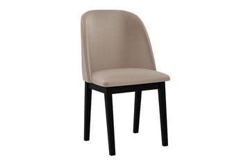 Patrickswell Betrukket Spisestol med Træben - Sort|Beige - Møbler - Stole & lænestole - Spisebordsstole & køkkenstole