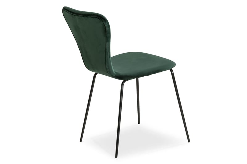 Perco Spisebordstol Velour - Grøn/Sort - Spisebordsstole & køkkenstole