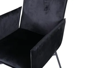 Petra Armstol - Fløjl/Sort - Møbler - Stole & lænestole - Spisebordsstole & køkkenstole