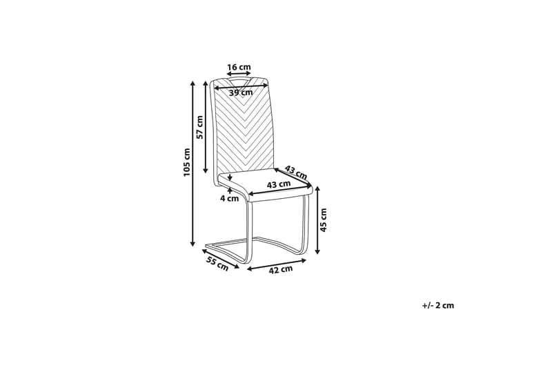 Picknes Spisebordsstol 2stk - Kunstlæder/Lysegrå - Møbler - Stole & lænestole - Spisebordsstole & køkkenstole