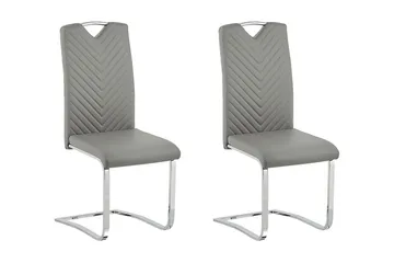Picknes Spisebordsstol 2stk - Kunstlæder/Lysegrå - Møbler - Stole & lænestole - Spisebordsstole & køkkenstole