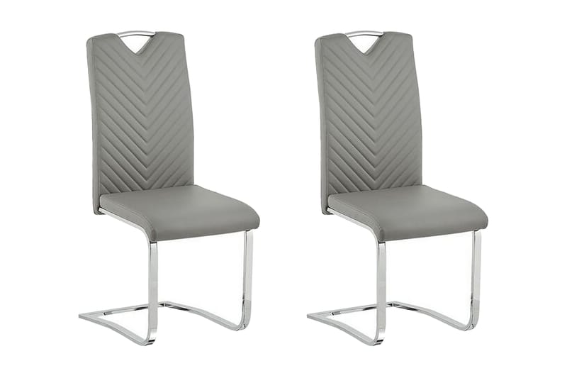 Picknes Spisebordsstol 2stk - Kunstlæder/Lysegrå - Møbler - Stole & lænestole - Spisebordsstole & køkkenstole
