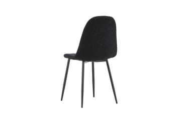 Polar Spisebordsstol i Bouclé med Metalben - Sort - Møbler - Stole & lænestole - Spisebordsstole & køkkenstole