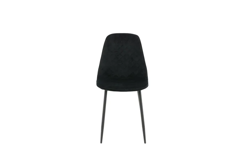 Polar Spisebordsstol i Fløjl med Metalfinish - Sort - Møbler - Stole & lænestole - Spisebordsstole & køkkenstole