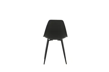 Polar Spisebordsstol i Plastik med Metalfinish - Sort - Møbler - Stole & lænestole - Spisebordsstole & køkkenstole