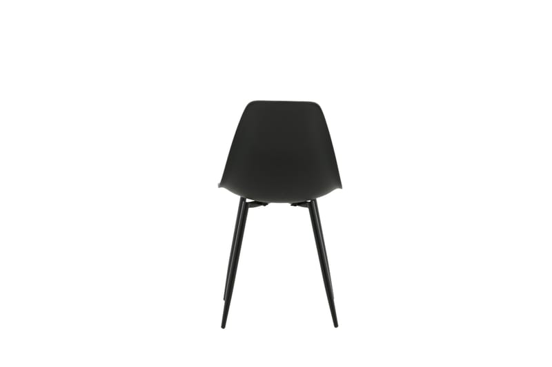 Polar Spisebordsstol i Plastik med Metalfinish - Sort - Møbler - Stole & lænestole - Spisebordsstole & køkkenstole