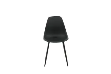 Polar Spisebordsstol i Plastik med Metalfinish - Sort - Møbler - Stole & lænestole - Spisebordsstole & køkkenstole