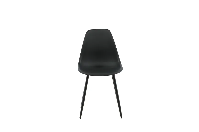 Polar Spisebordsstol i Plastik med Metalfinish, Sort